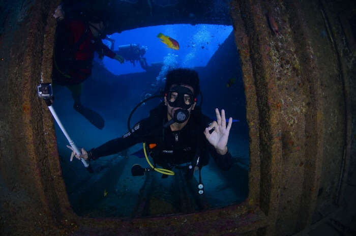 Blue Diving Deep Dive At The Bottom Of The Ocean