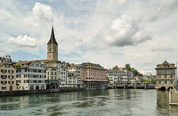 Lake side buildings