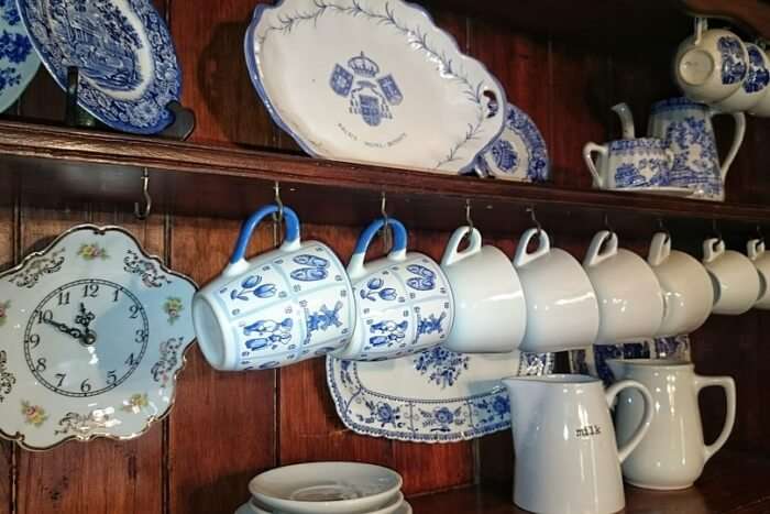 Old Hand Painted Porcelain Antique Inside Ceramic