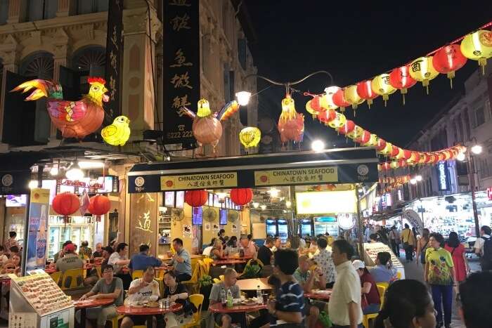 Singapore Streets At Night