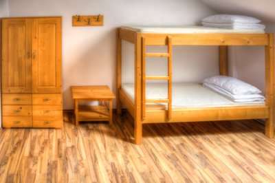 A hostel room in Alaska