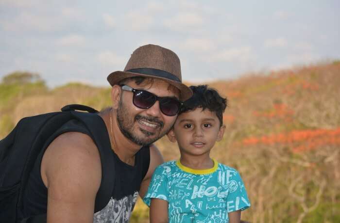with kid in Bali