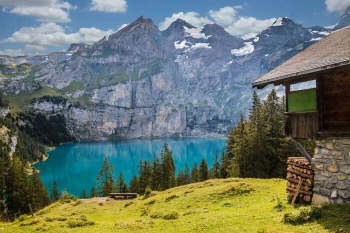 Nature Mountain Hut Landscape Mountains Lake Hut