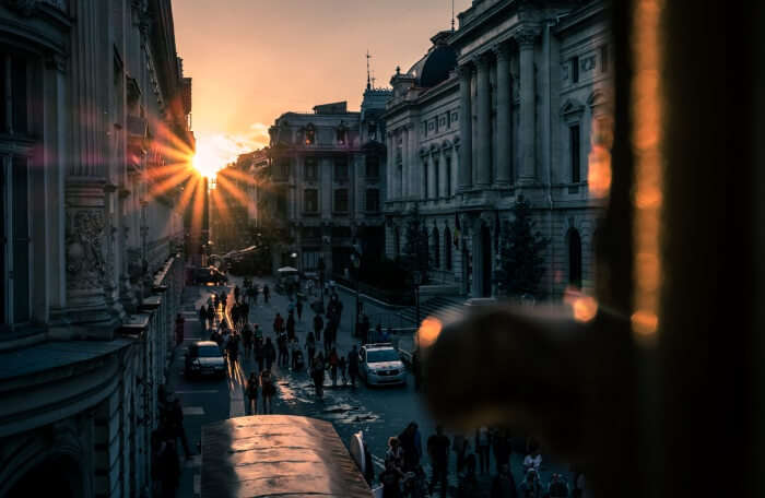 Sunset in the Old Town - Bucharest, Romania - Travel photography