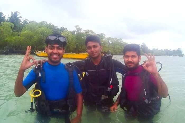 experience of scuba diving