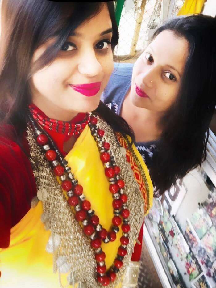 dressed up in the traditional Khasi Dress