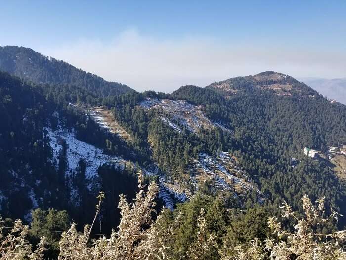 snow covered mountains