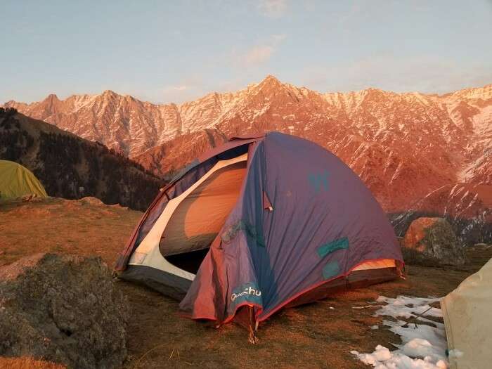 camp at the triund