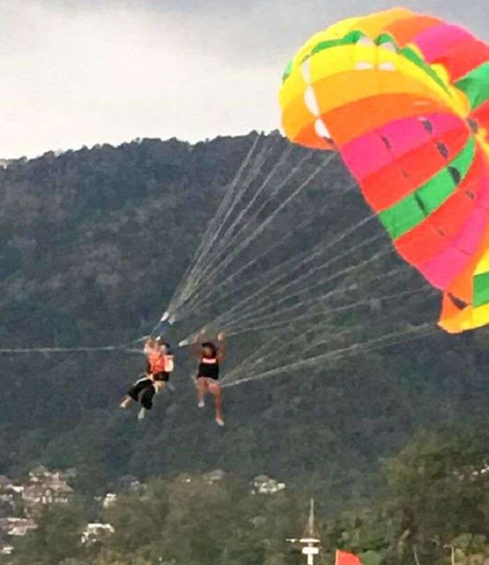 paragliding at patong beach