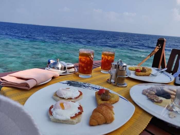 had the breakfast with perfect beach view