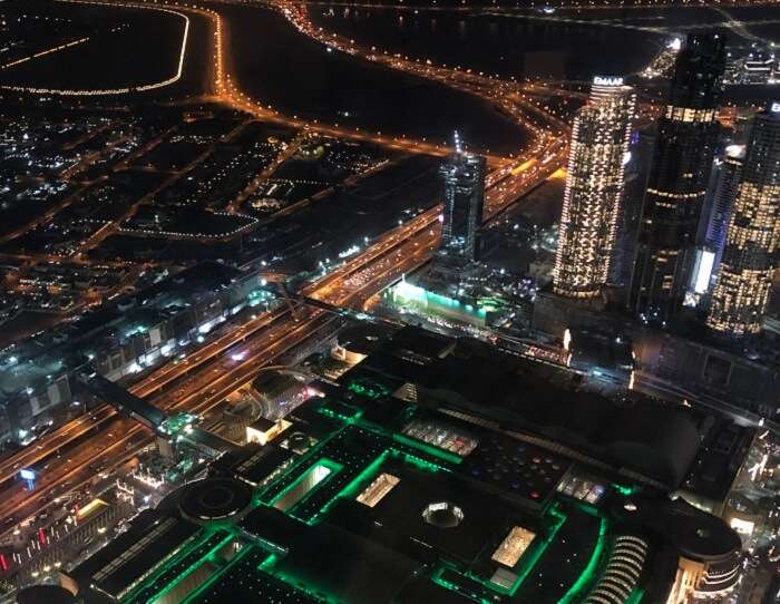 glass path at the top of the building 