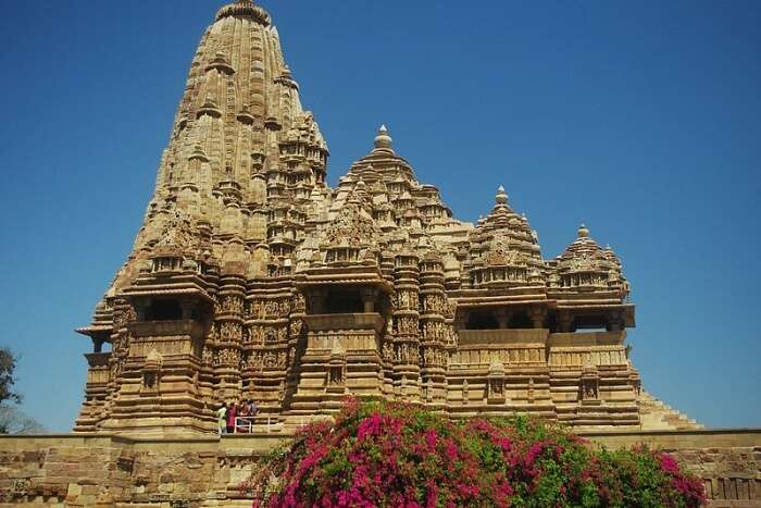 Khajuraho Temples is one the famous historical places in India for its finely curved architecture