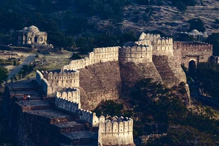 Kumbhalgarh Fort or the Great Wall Of India is among the famous historical places in India