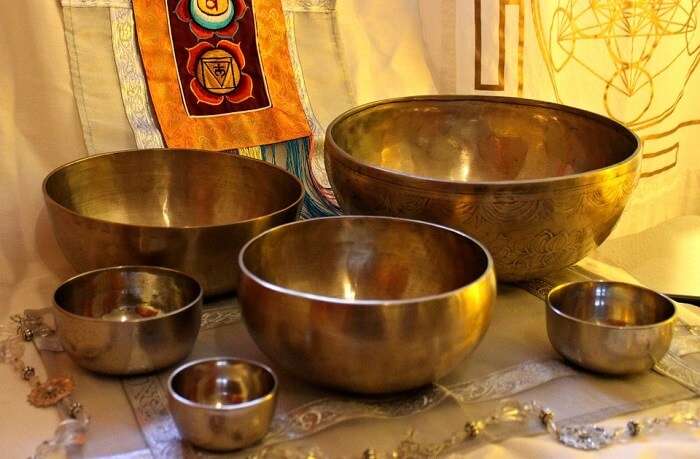 Singing Bowls Tibetan Market Himachal Dalhousie