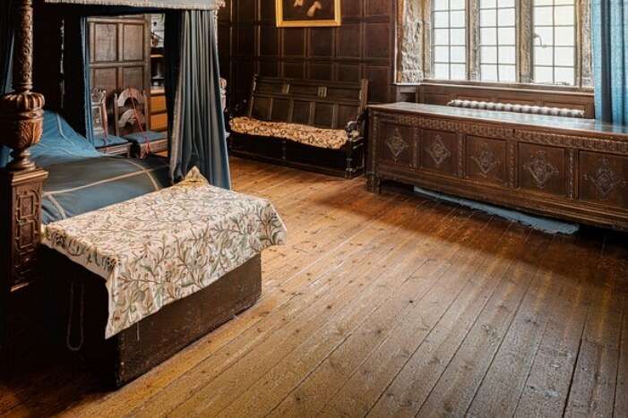 bed in mansion