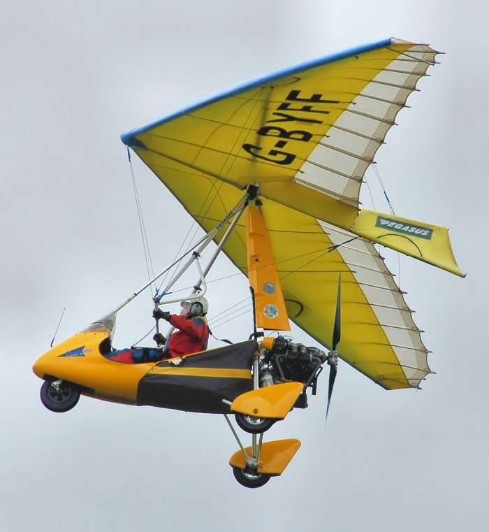 Microlight flying