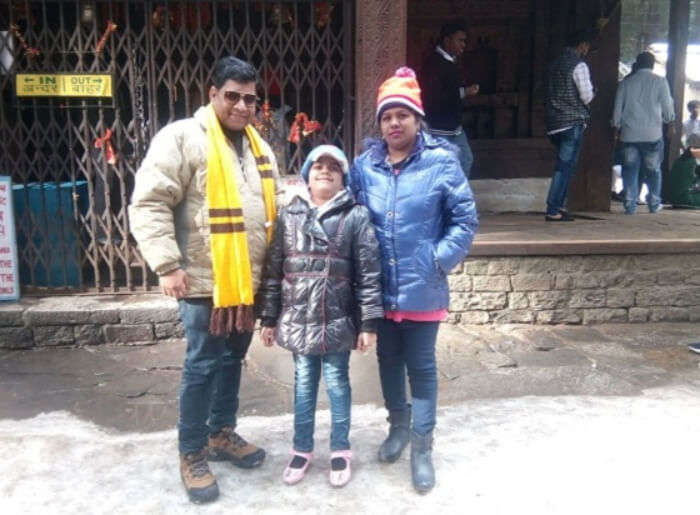 seeking blessings at the Hadimba Temple