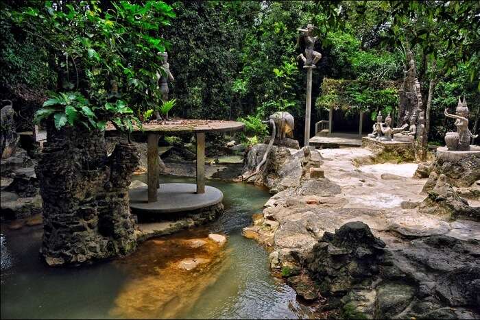 Rocks and lake