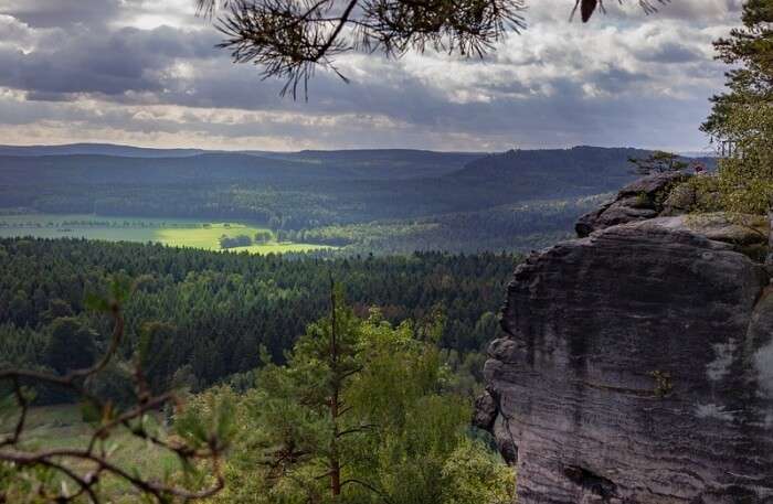 Landscape Bastei Rock Germany Nature Saxony