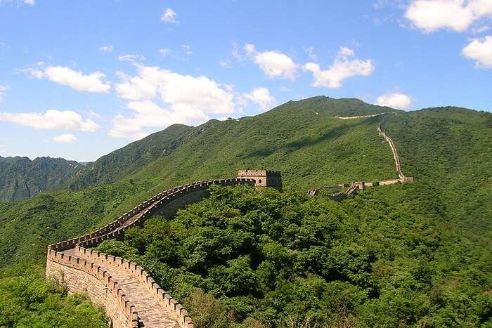 great wall of china from satellite view