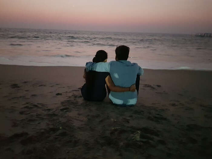 relaxing on the beach