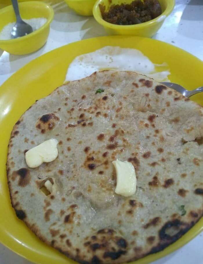 enjoy having the authentic chai parantha 