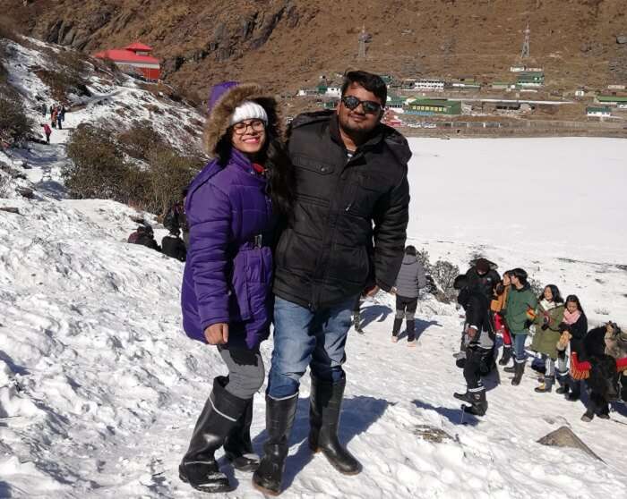 enjoying the Gangtok visit in winter