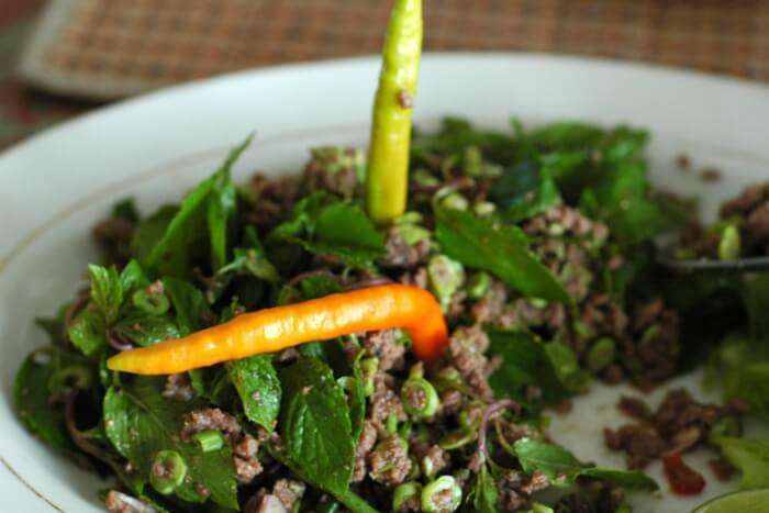 salad with chillies