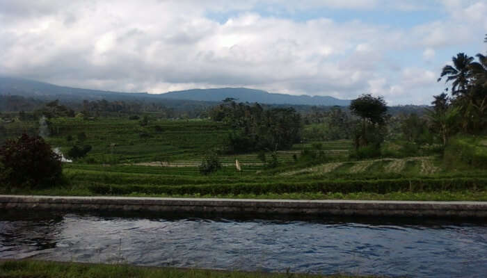 Mountains and river