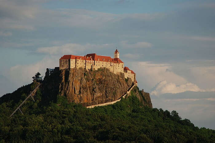 view of the castle from a distance