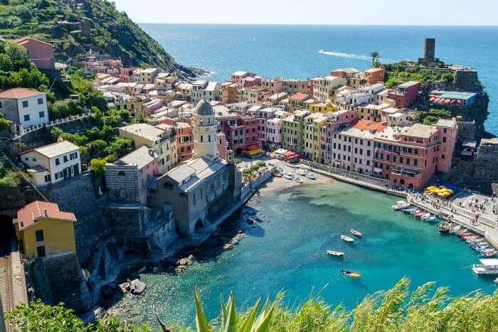 Bird's eye view of Cinque Terre