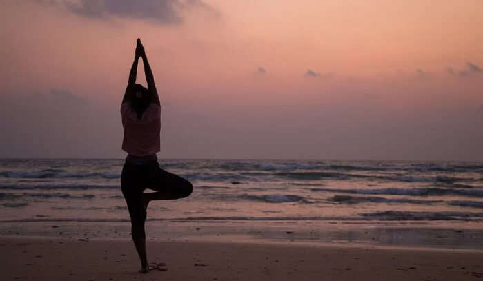 Yoga on the beach