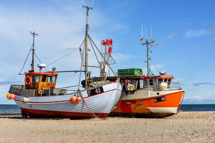 Boats on the shore