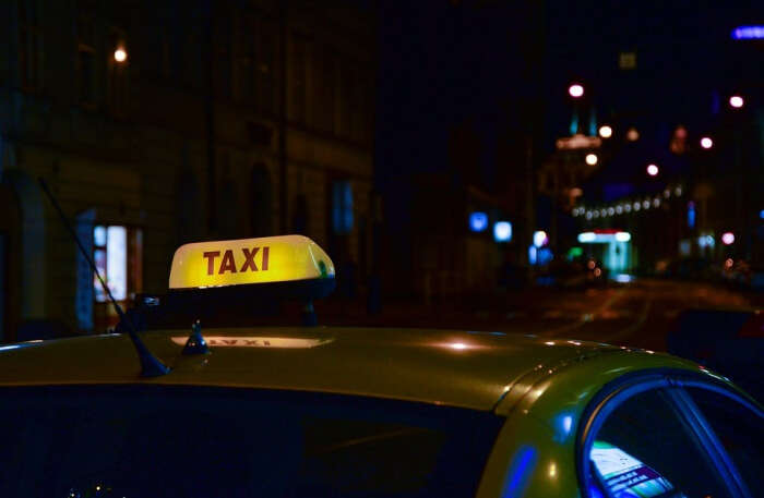 taxi at night