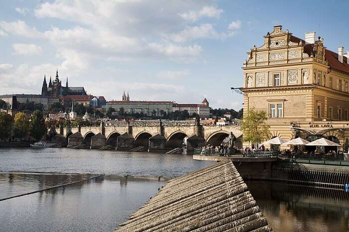 view of Charles Bridge in Prague