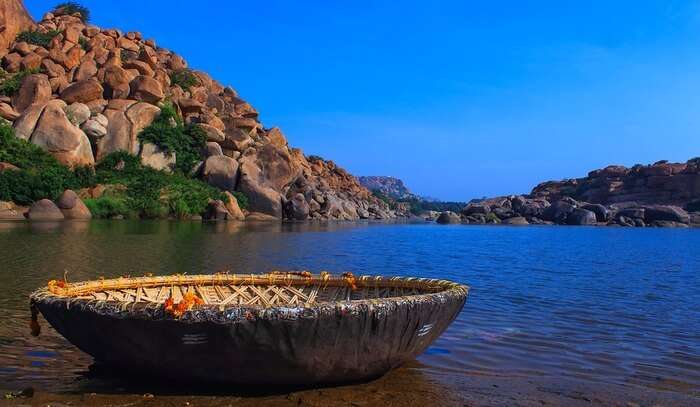 Landscape Culture Boat Water Bamboo Boat Blue Sky