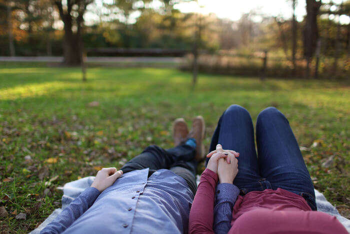 lovers in a park