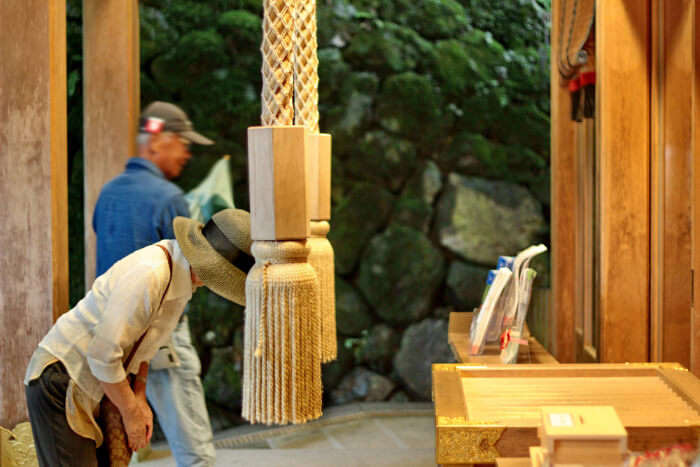 tourists in the temple