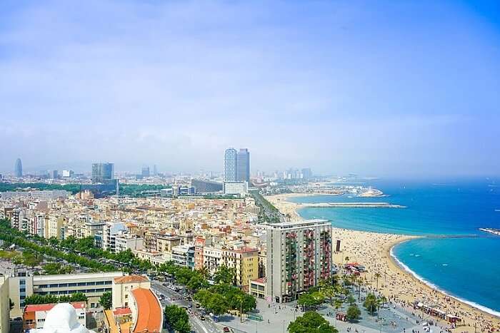 Barcelona view from above