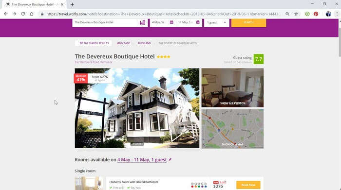 online booking hotel