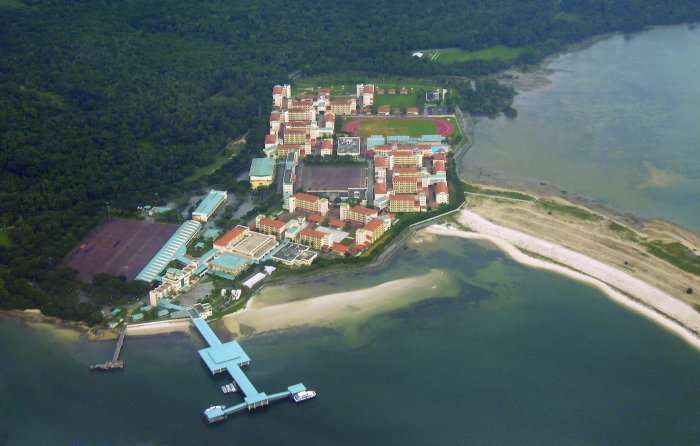 aerial view of tekong island