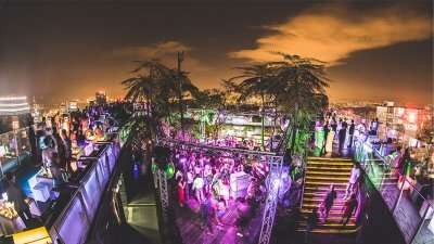 view of rooftop bar in raffles