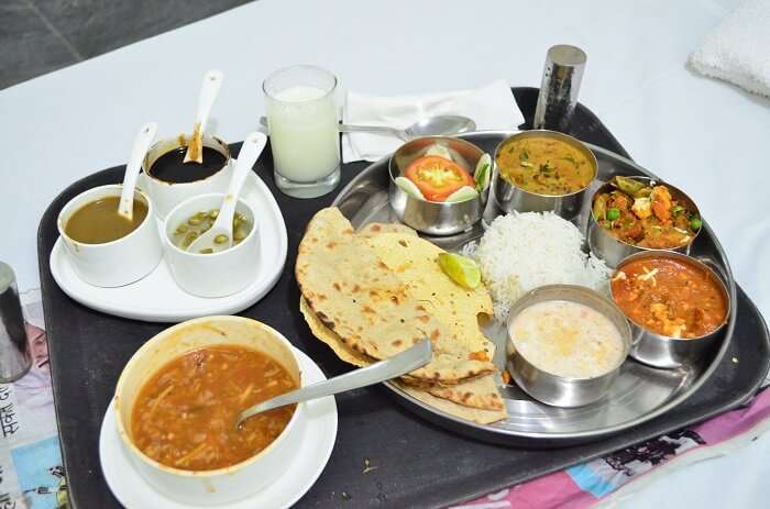 north indian food in thali