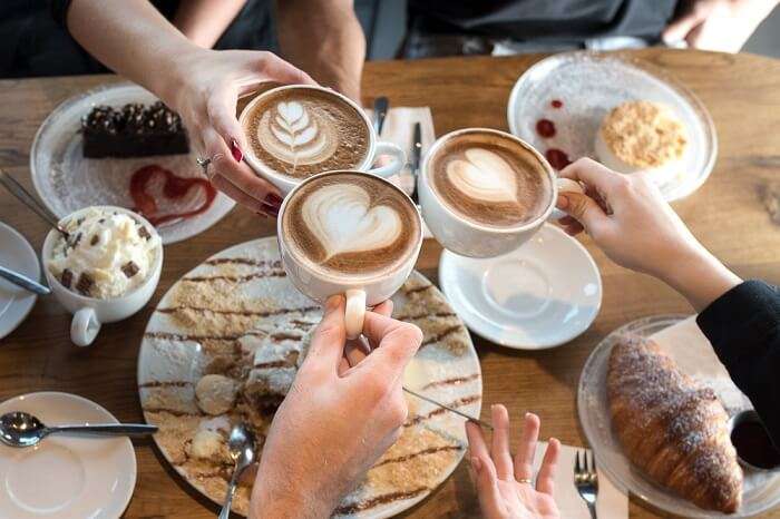 people having coffee