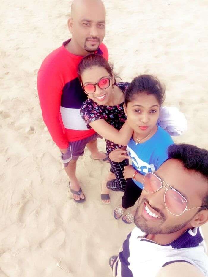 we at the Calangute beach