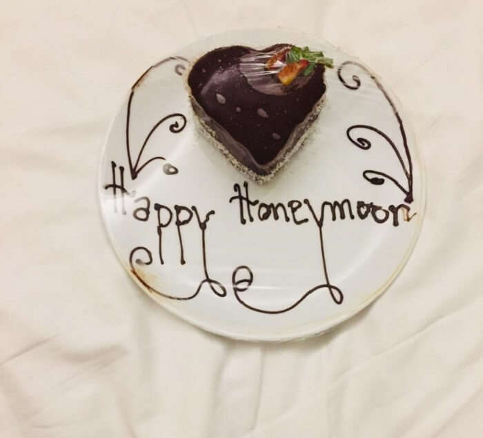 our cake to celebrate honeymoon