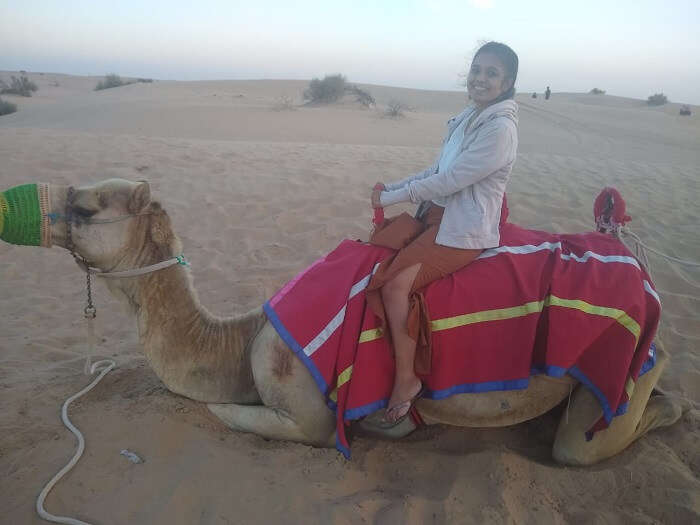 camel ride in desert safari
