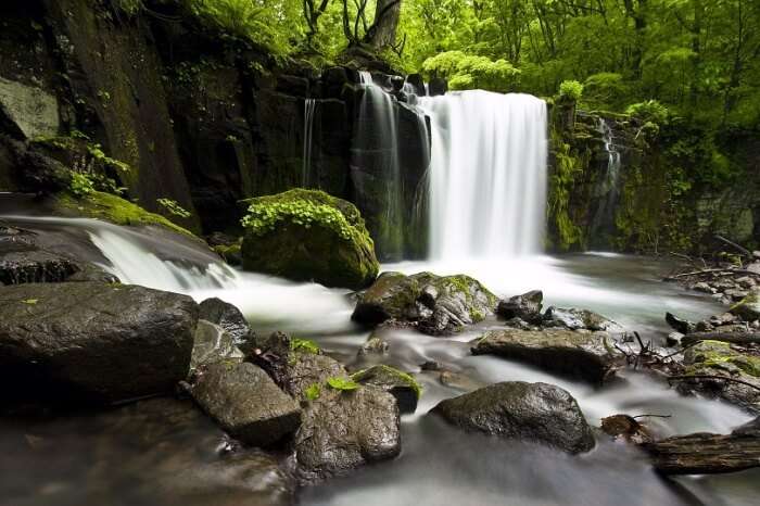 the grandeur of this waterfall