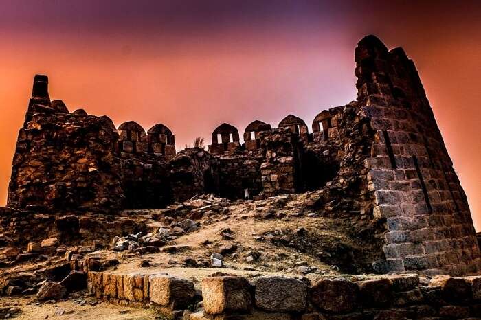 Tughlaqabad’s fort double-storied bastions