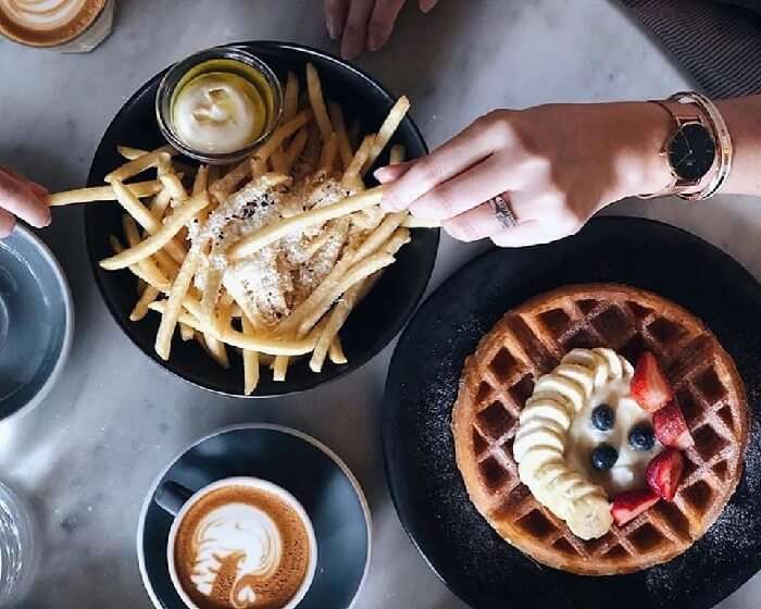 fries and waffles